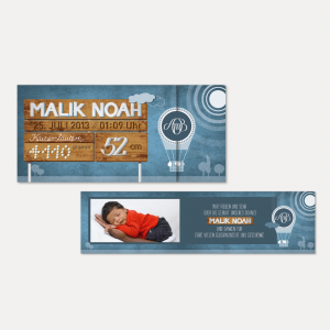 Geburtskarte Malik, 2013