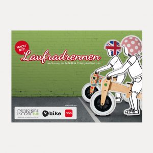 menschenskinder // Einladungskarte zum Laufradrennen, 2013