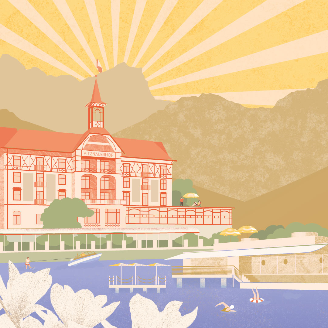 Vitznauerhof_Preview: Illustration zum 125-jährigen Jubiläum des Vitznauerhof
