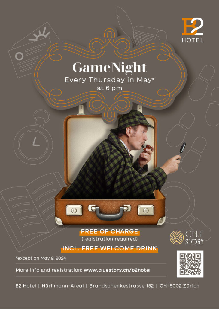 Flyer für die Game Night im b2